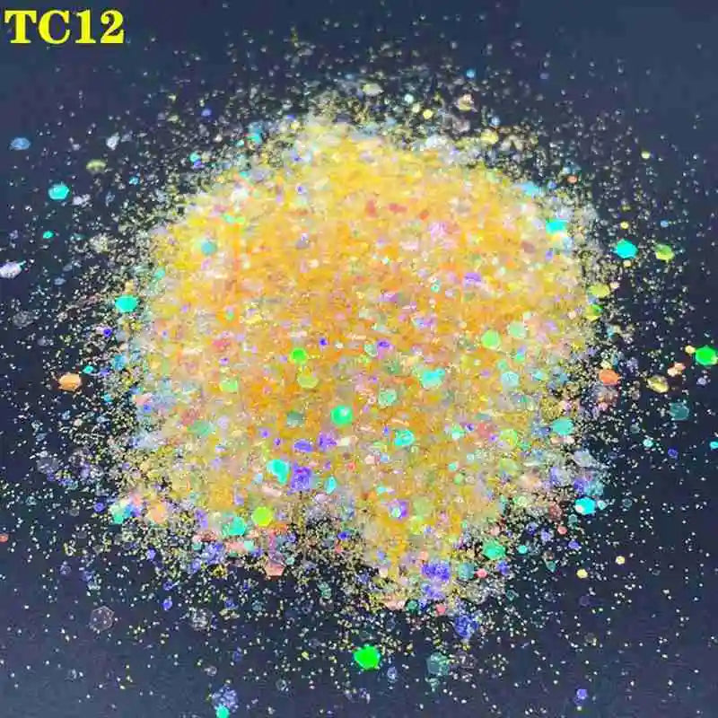 1KG Wholesale Mixed Size Holographic Nails Sequins Manicure Glitter Flakes Paillettes Nail Art Decorations Body/Face Glitter