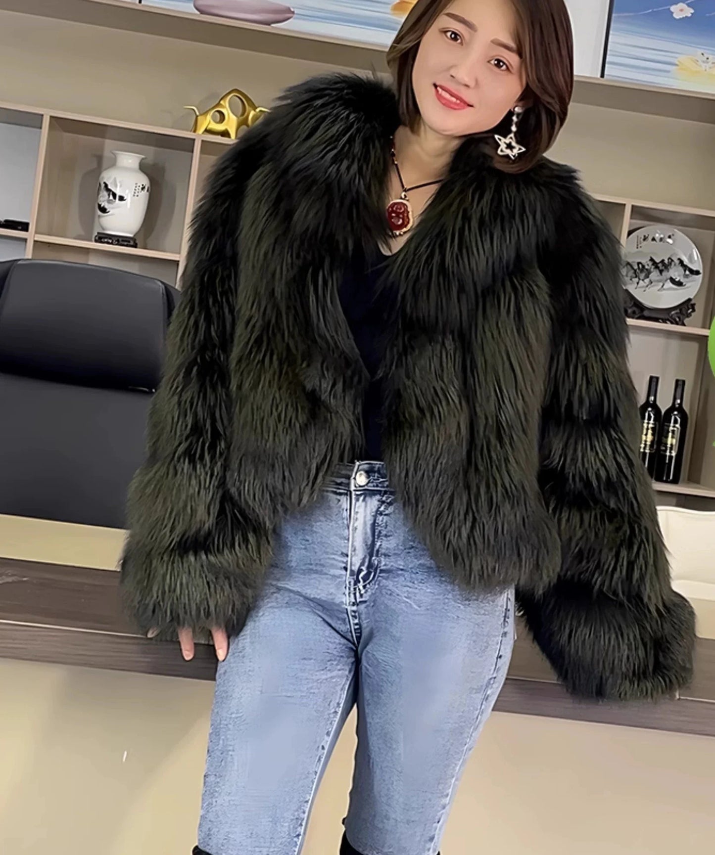 Real Fox Fur Coat
