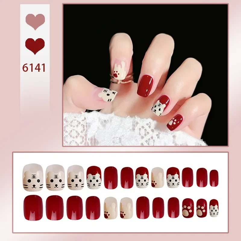 24P Rainbow Fake Nail