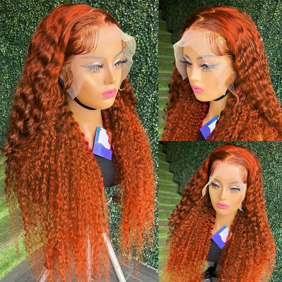 Ginger HD Lace Human Hair Deep Wave Wig