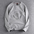 Minimalist Embossed Logo Long Sleeve Tee