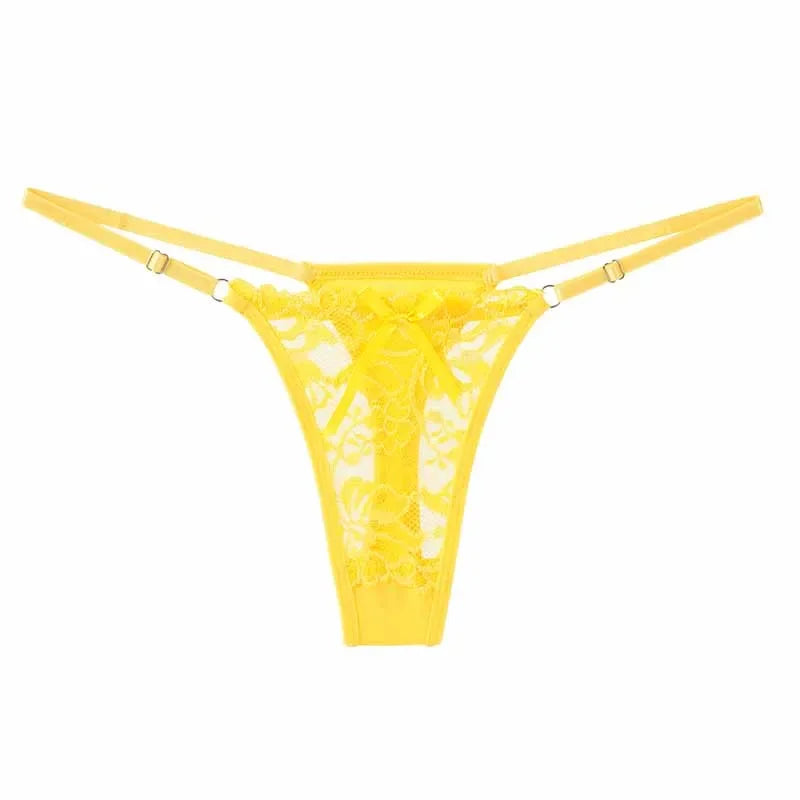 Adjustable Waist Lace Thong