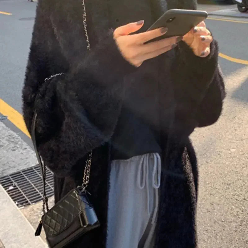 Imitation Mink Fur Cardigan