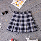 Pleated Plaid Skirt
