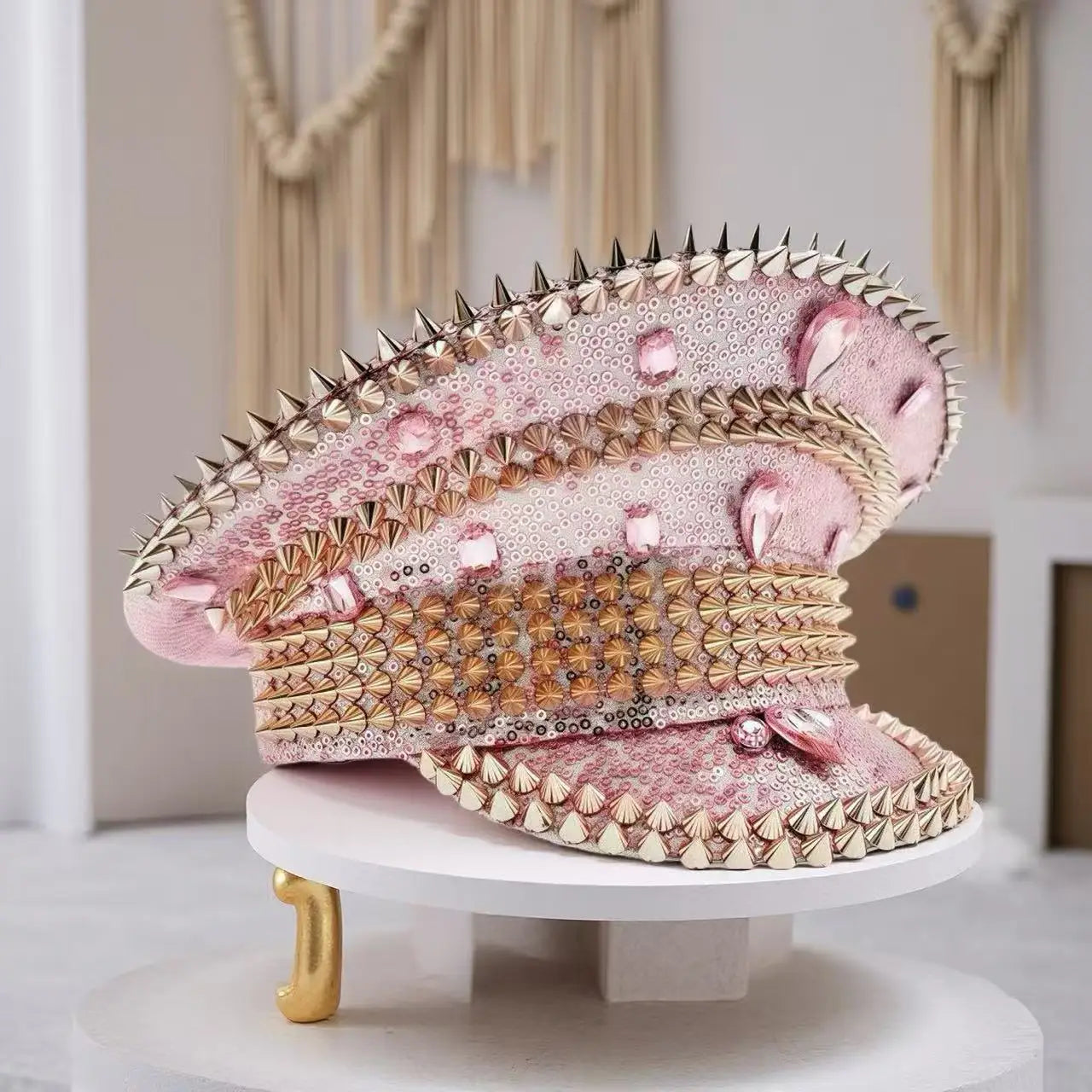 Steampunk Rhinestone Captain Hat