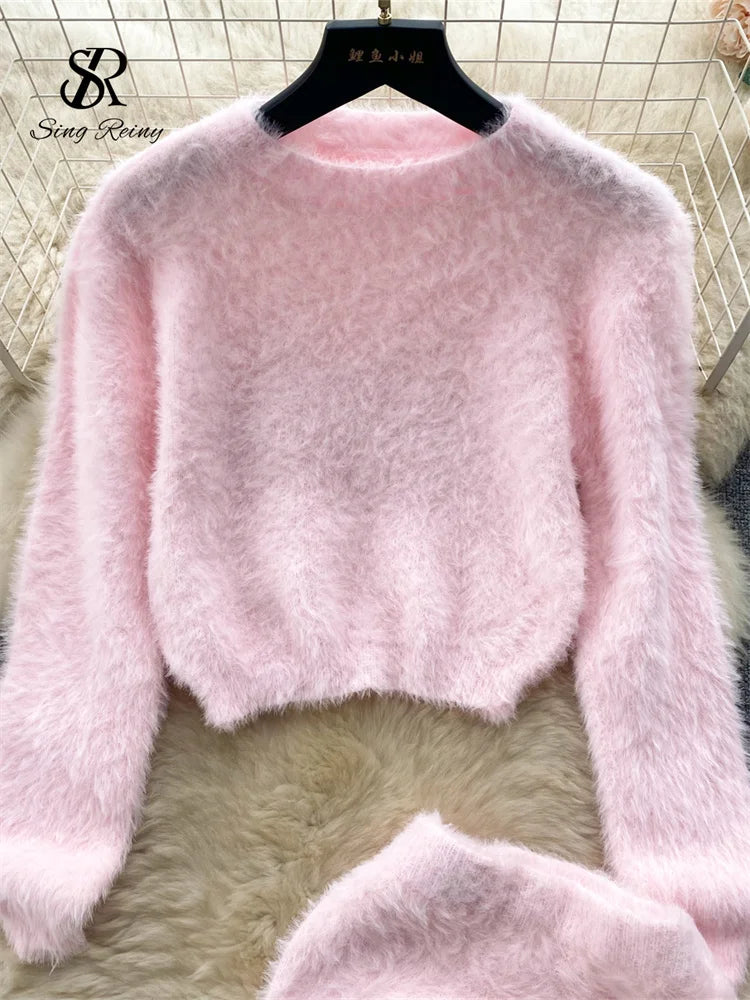 SINGREINY Sweet Fur Set