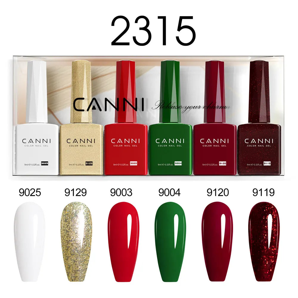 CANNI Nail Gel Polish Set Upgraded HEMA FREE Summer Nails Smooth Texture Ultra Gloss Top Coat Pigmented Gel Soak off UV LED Gel