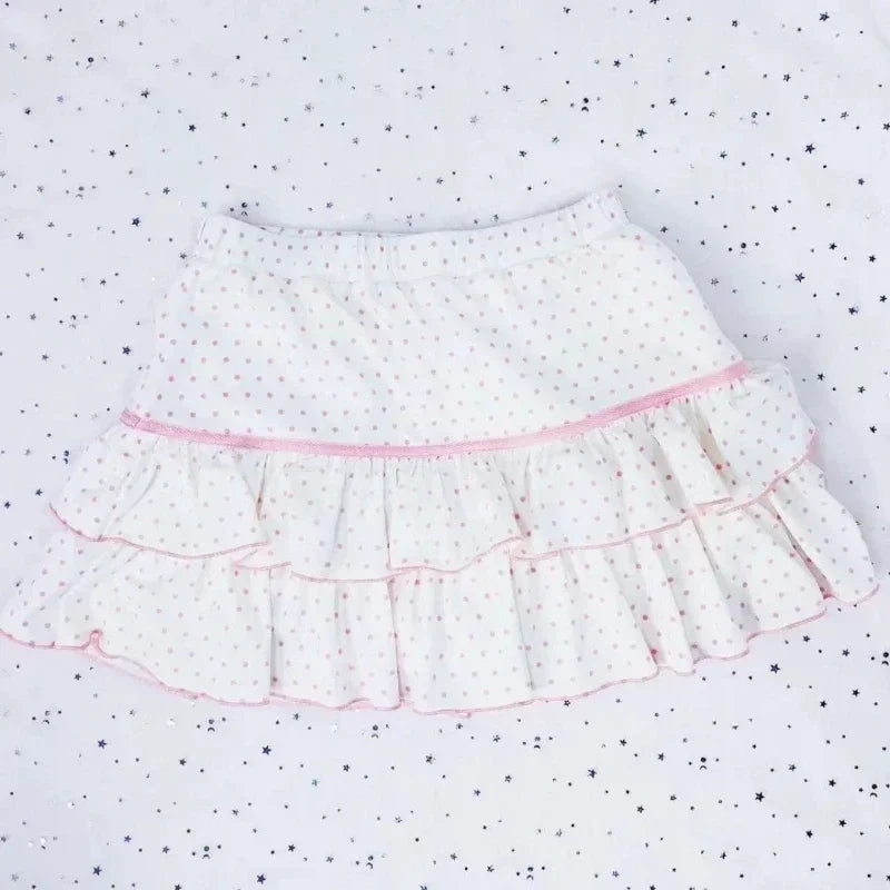 Wave Point Printing Mini Skirt