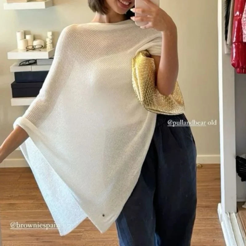 Sheer Poncho Top