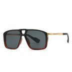 SHAUNA Retro Double Bridges Pilot Sunglasses