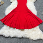 A-Line Knitted Short Dress