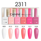 CANNI Nail Gel Polish Set Upgraded HEMA FREE Summer Nails Smooth Texture Ultra Gloss Top Coat Pigmented Gel Soak off UV LED Gel