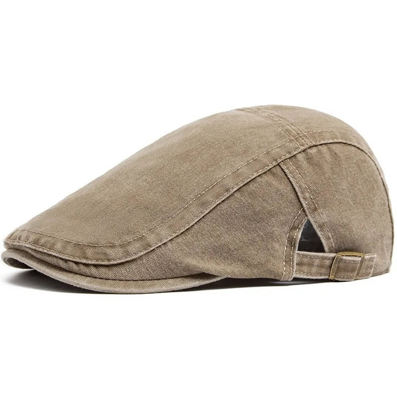 Vintage Washed Cotton Flat Cap