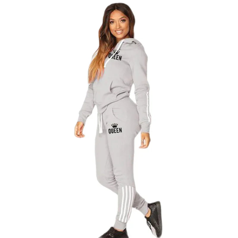Women's 2-Piece Queen & Love Graphic Tracksuit