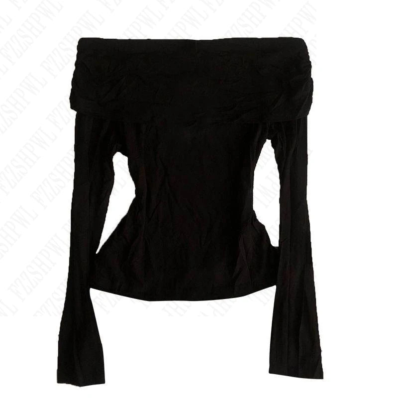 Letter Printed Long-Sleeved Shirt