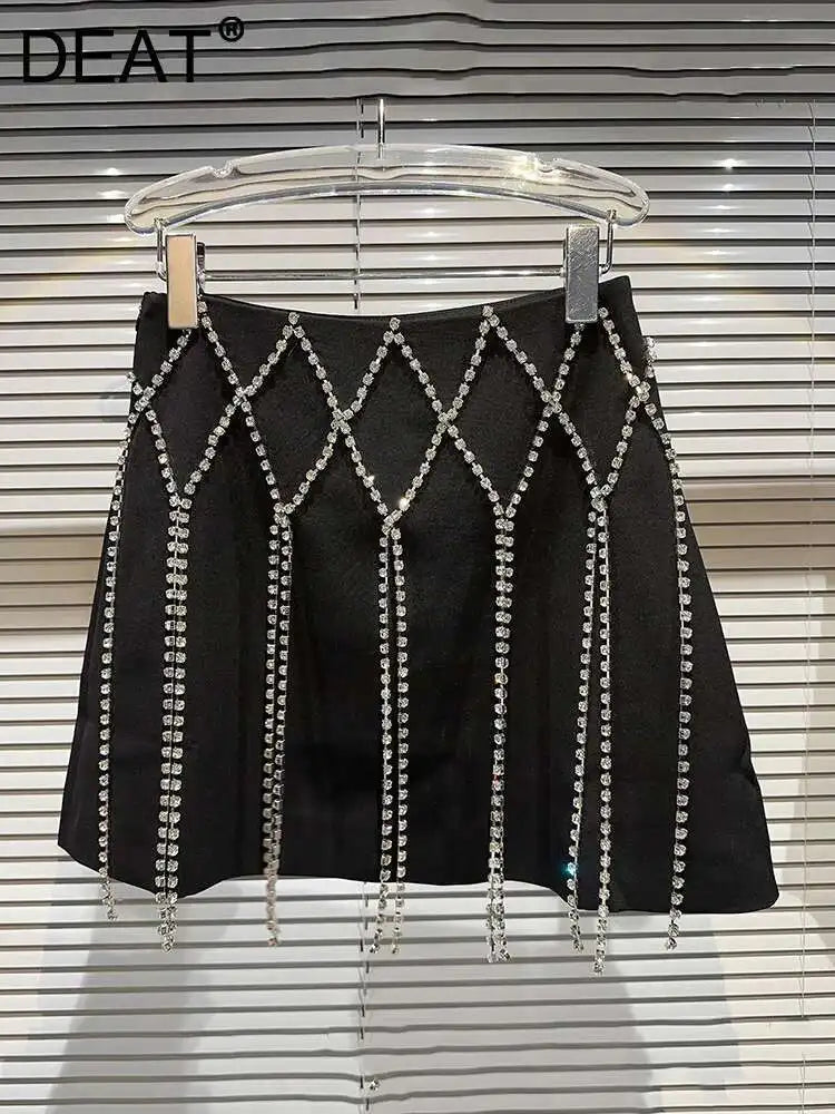 DEAT Diamond Chain Mini Skirt