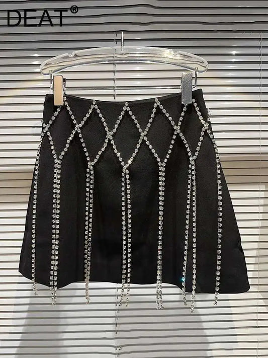 DEAT Diamond Chain Mini Skirt
