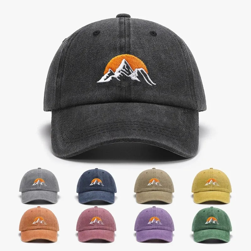 Embroidered Sunset Baseball Hat