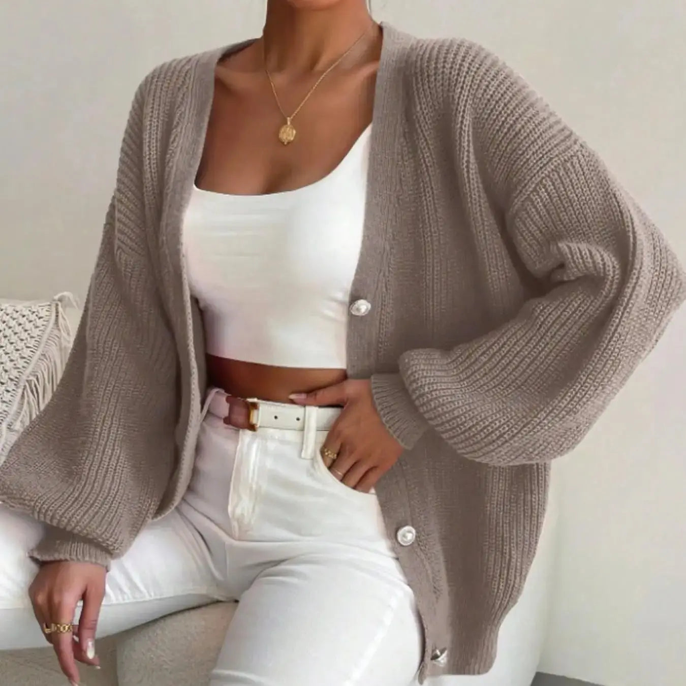 Oversized Chunky Knit Cardigan