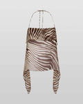 Zebra Print Top Skirt Set