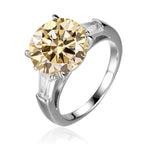 Round 5 Carat Moissanite Diamond Ring