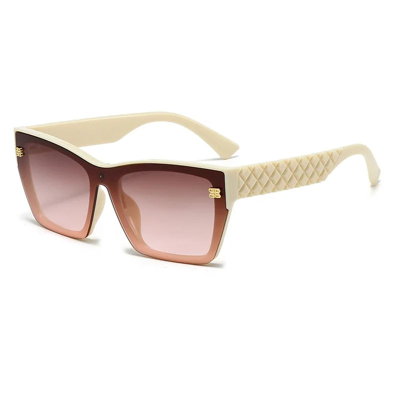 Geometric Quilted Temple Sunglasses