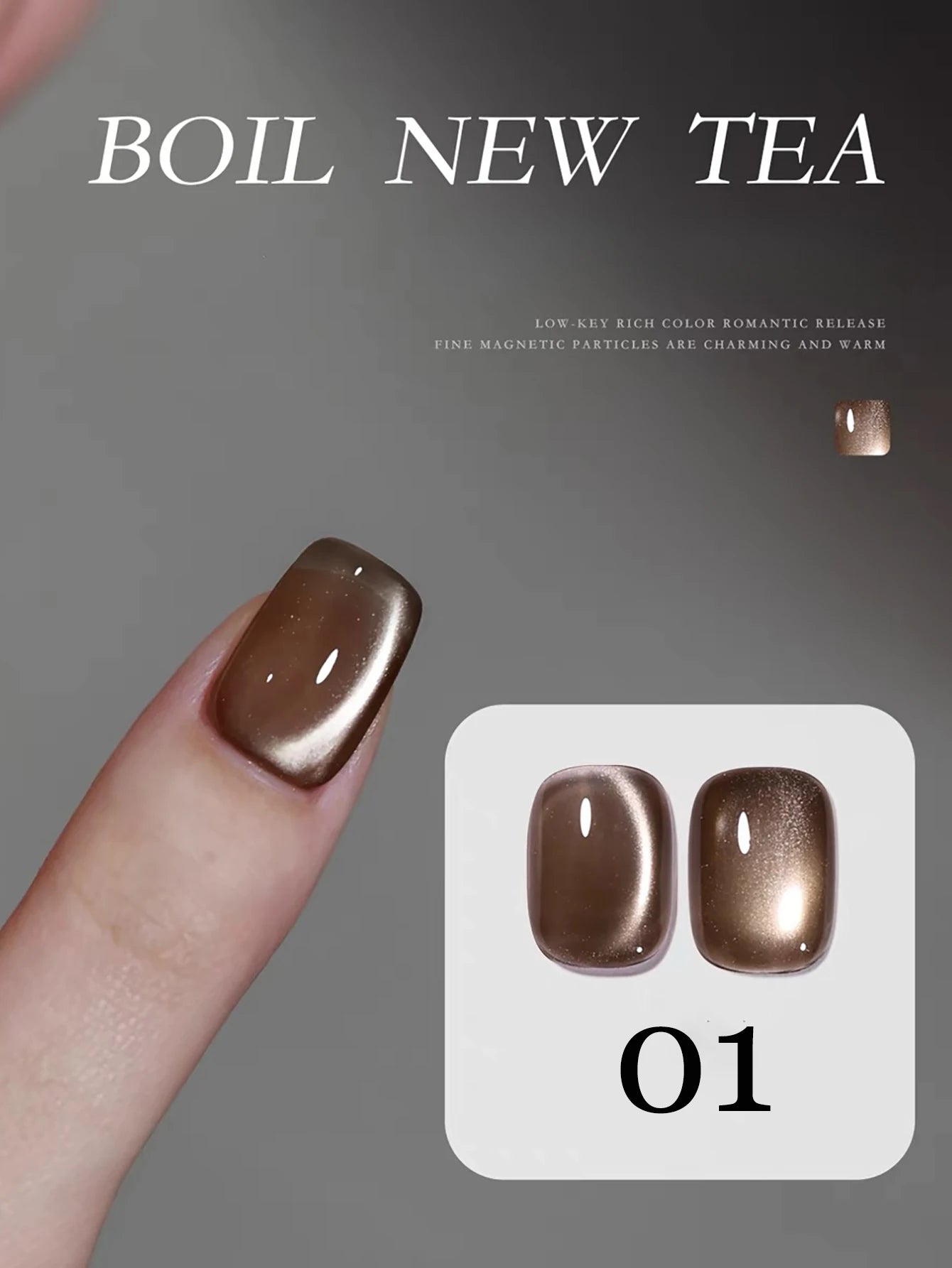 12ML 1-16PCS Beach Essentials Summer Nails Top Selling Fenglin Evening Moonlight Cat Eye Green Glass Bead Magnet Gel Nail Polish