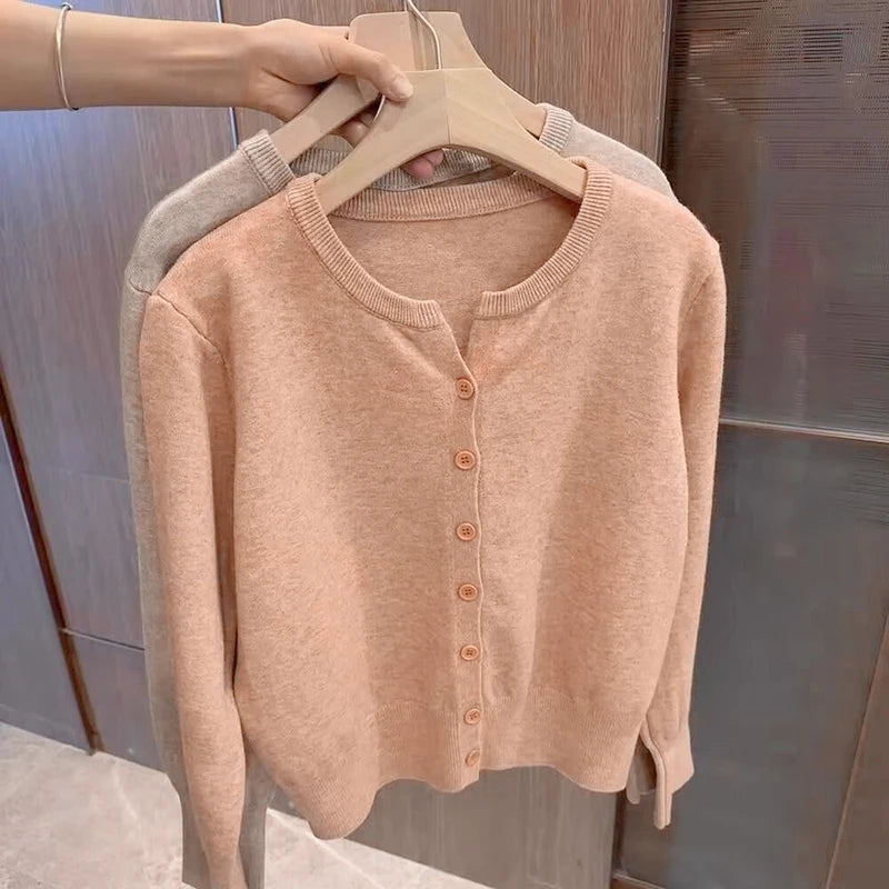 Knit Loose Short Cashmere Cardigan