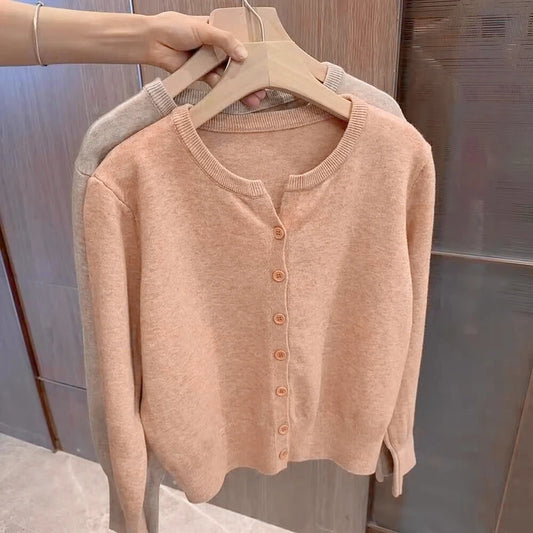 Knit Loose Short Cashmere Cardigan