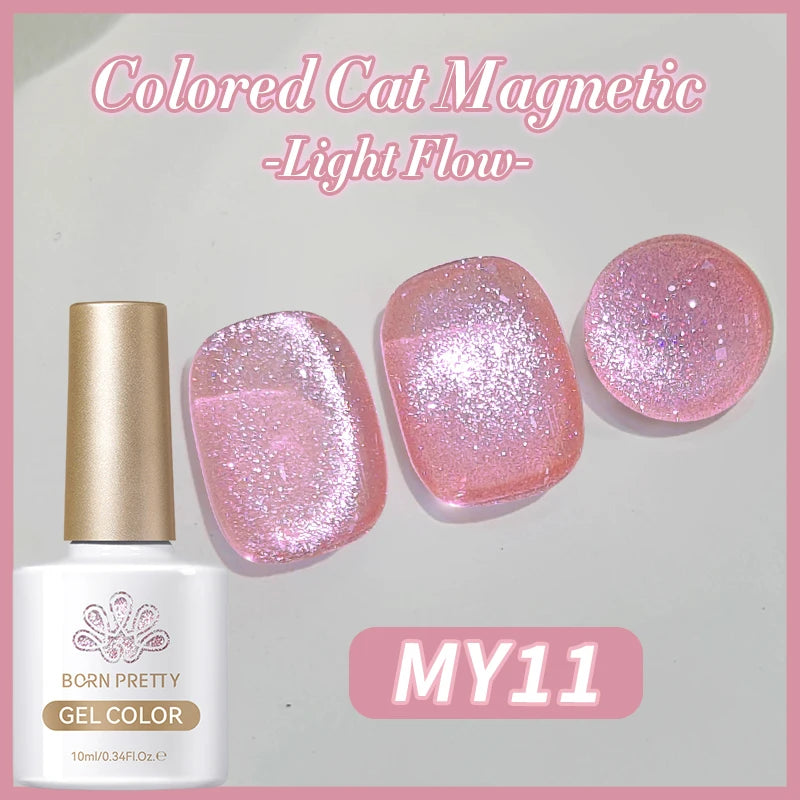 BORN PRETTY 10ml Water Light Cat Magnetic Gel Nail Polish Shining Super Sliver-light Holographics Soak Off UV Gel Varnish