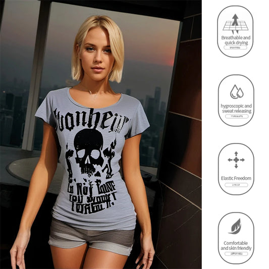 Skeleton Letter Print Top