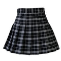 High-Waisted Pleated Plaid Mini Skirt