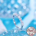 925 Sterling Silver Round CZ Zircon Ring