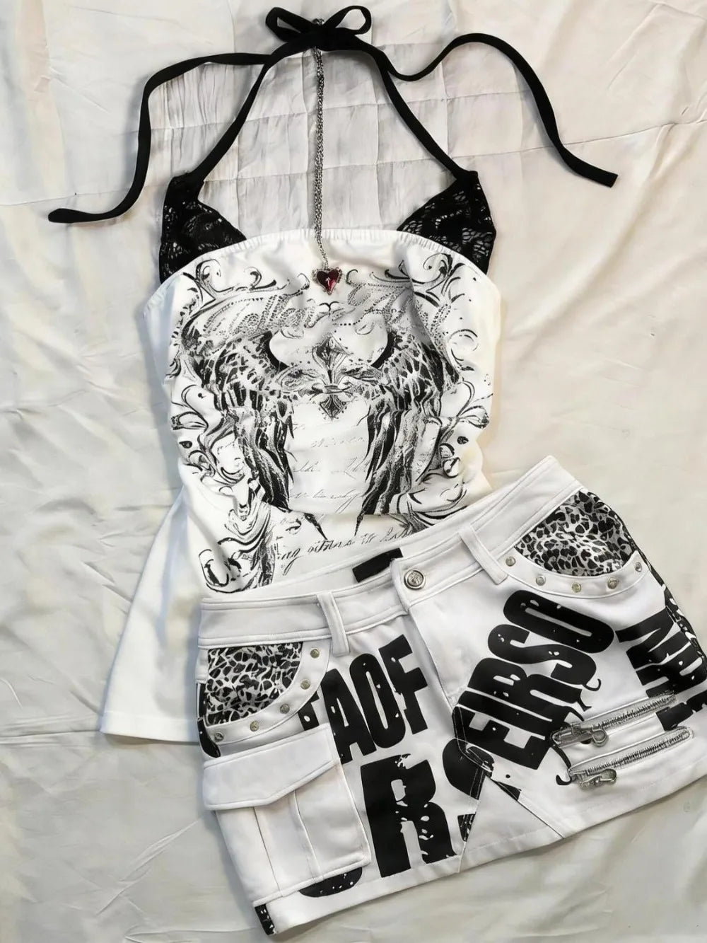 Graphic Halter Top