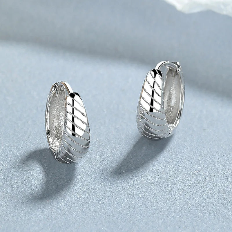 925 Sterling Silver 18K Round Hoop Earrings