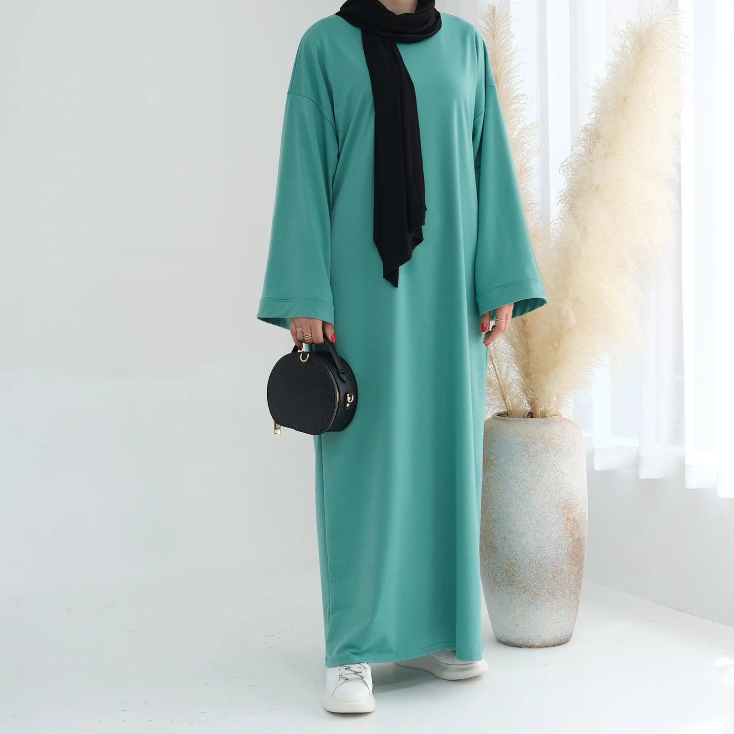 Solid Color Sweater Dress