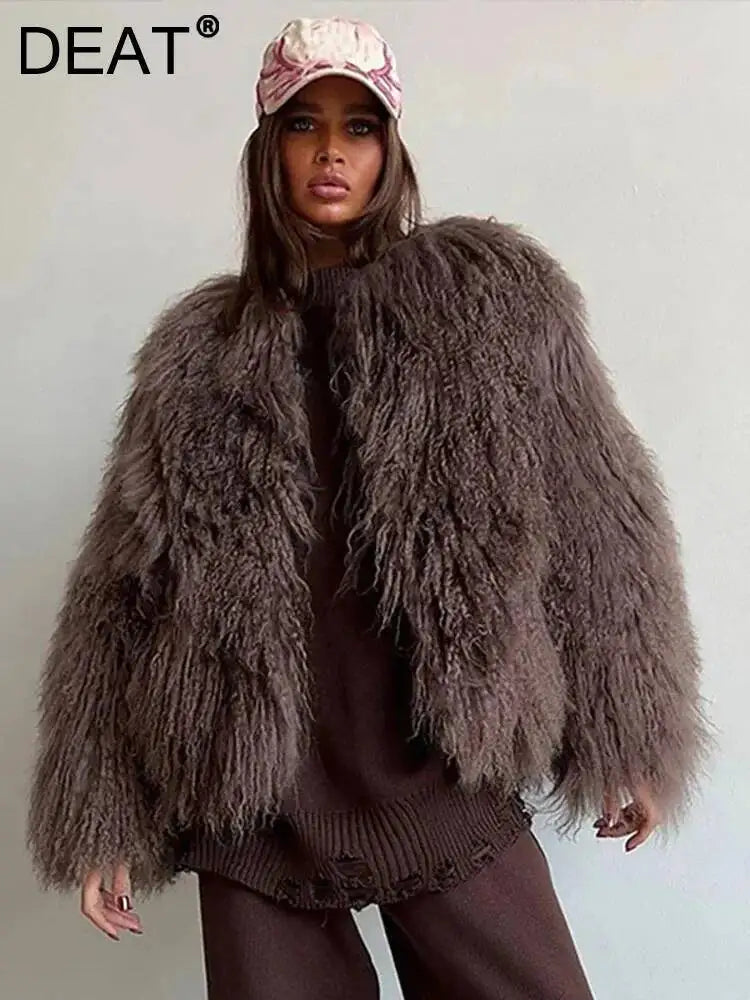 DEAT Faux Fur Coat