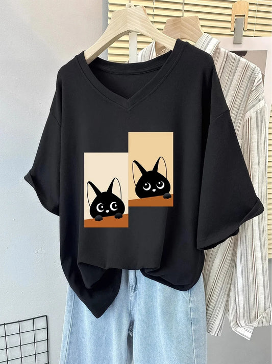 Cat Print Tee