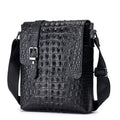 Crocodile Pattern Leather Messenger Bag