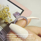 Pink Ice Cut 925 Sterling Silver Ring
