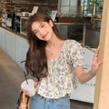 French Floral Short-Sleeved Tee