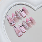 24pcs Sweet Pink Press On Nails