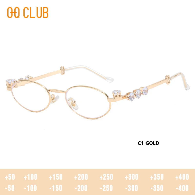 O-Q CLUB Rhinestone Glasses