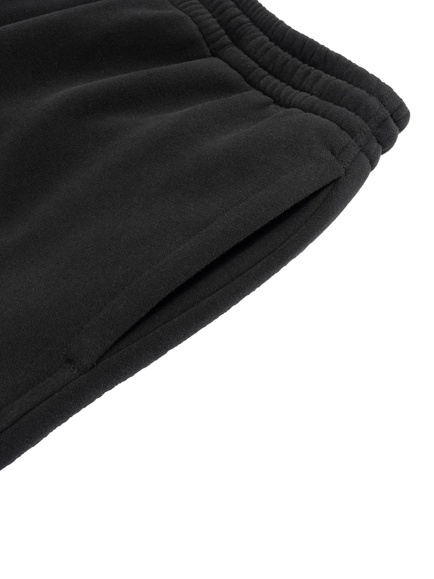 Bow Pattern Loose Straight Fleece Leg Sweatpants