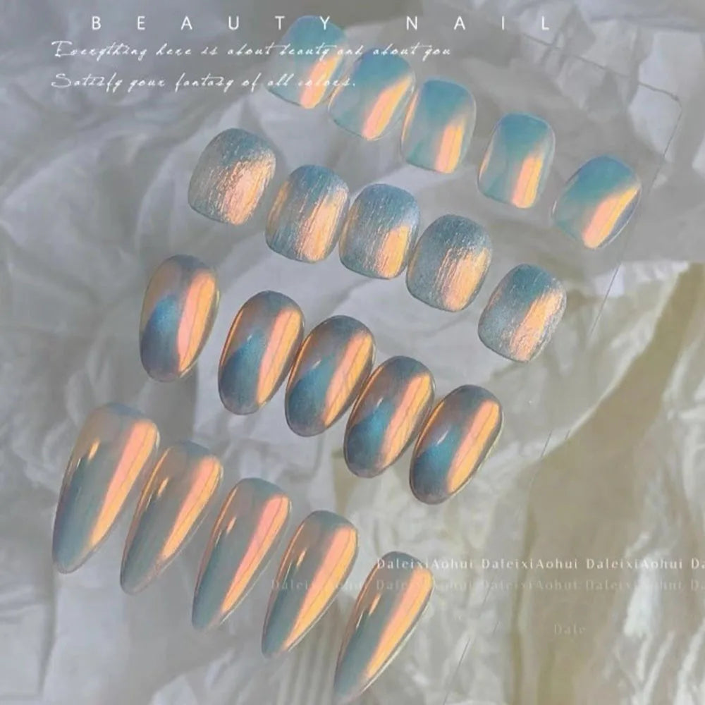 Mermaid Chrome Unicorn Nail Powder Aurora Nail Glitter Nail Art Decoration Moon Nail Powder for Gel Polish Mirror Effect Pigment