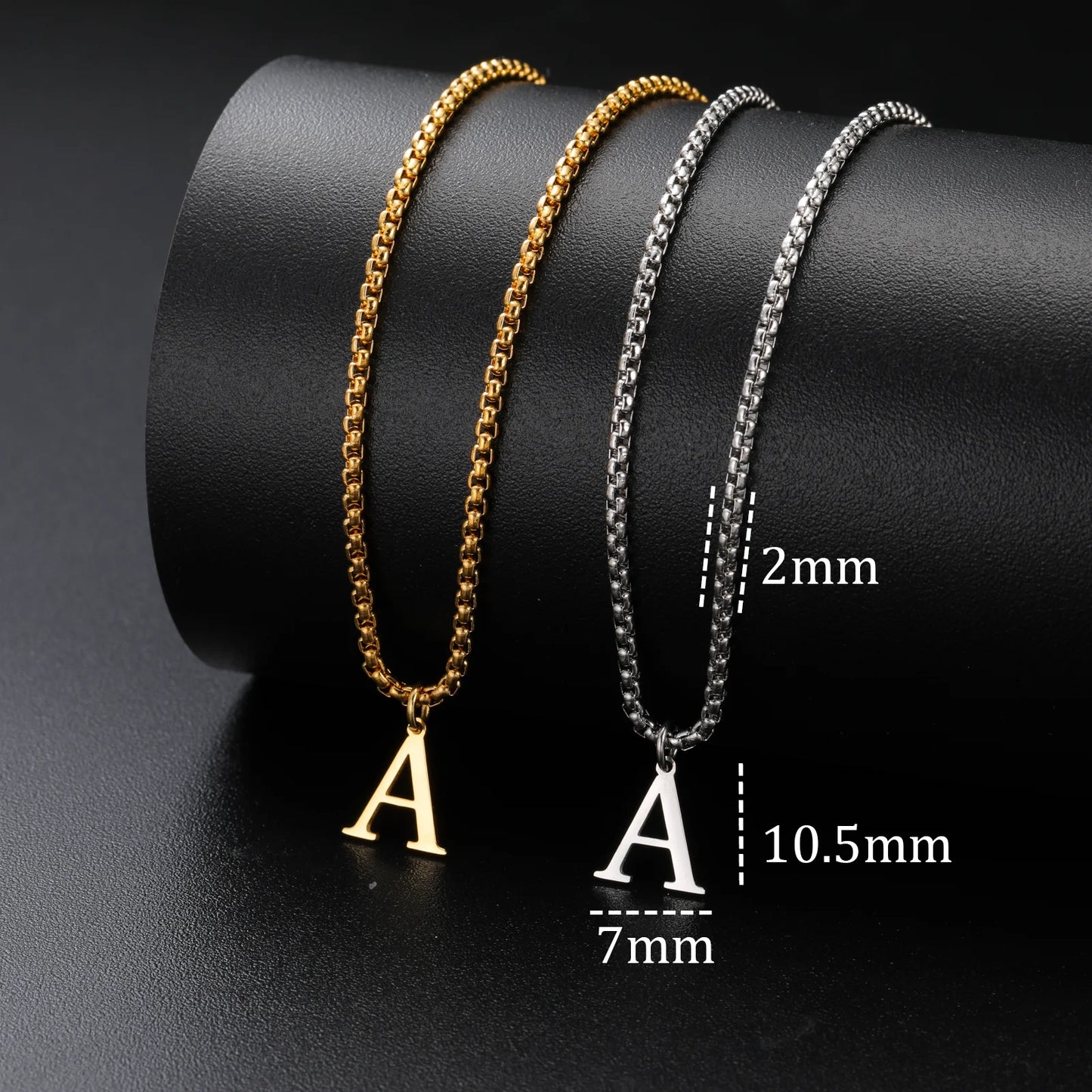 Initial Letter A-Z Necklace for Men Stainless Steel Alphabet Pendant Man Chains Punk Jewelry Birthday Gift 2026 Waterproof