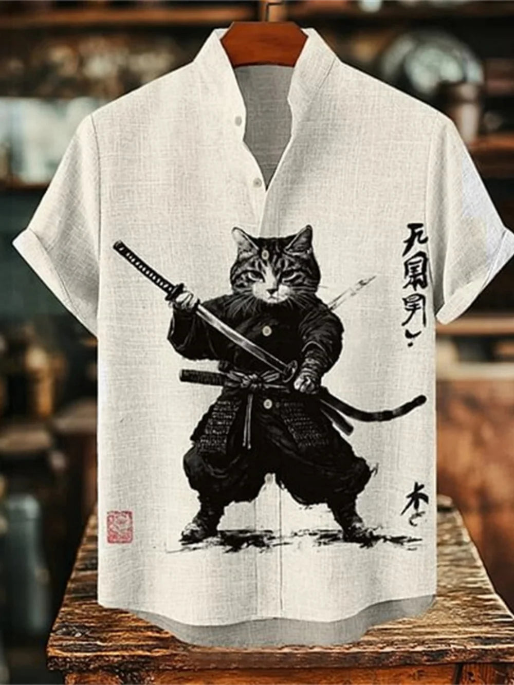 Japanese Retro Art Printed Shirt