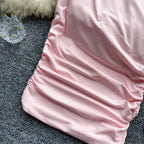 Asymmetrical Pleated Tank Top