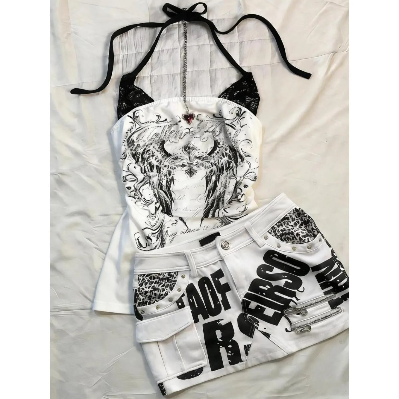 Graphic Halter Top