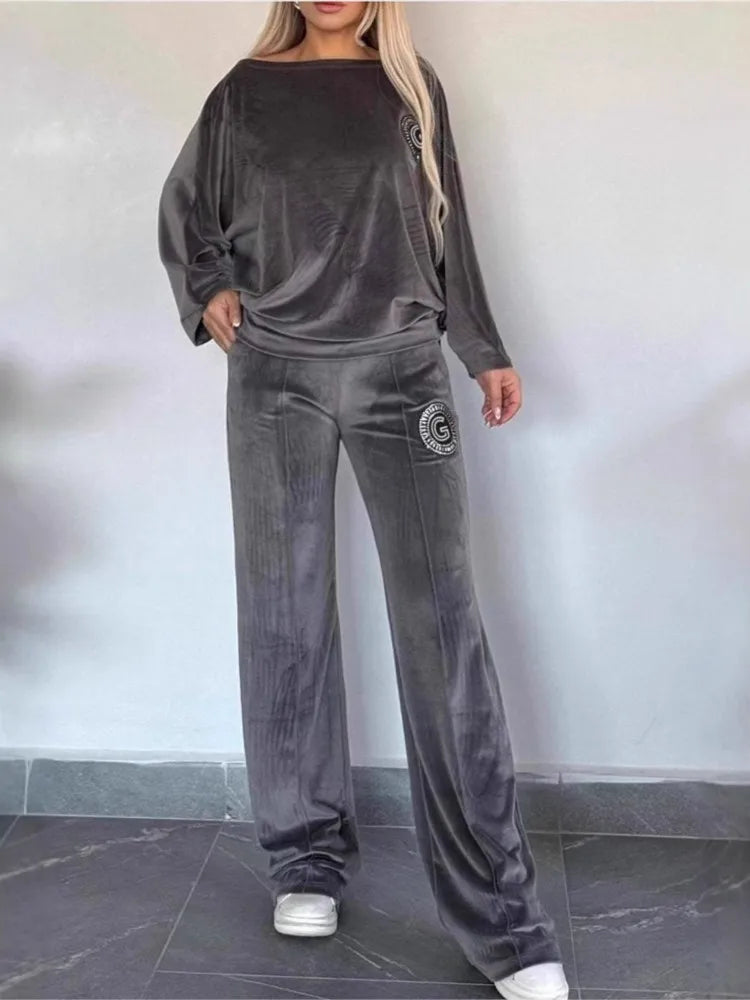 Velvet Pants Set